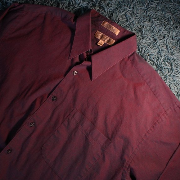 Deep Burgundy / Purple Button Down - Picture 3 of 6